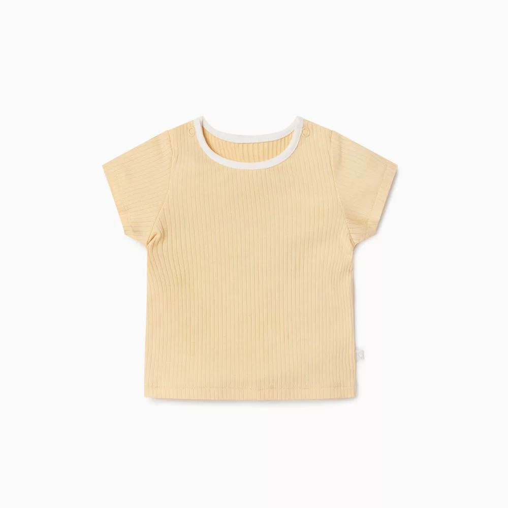 Ribbed Short Sleeve T-Shirt